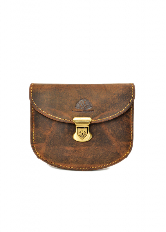 Vintage Schlossbörse brown Leder